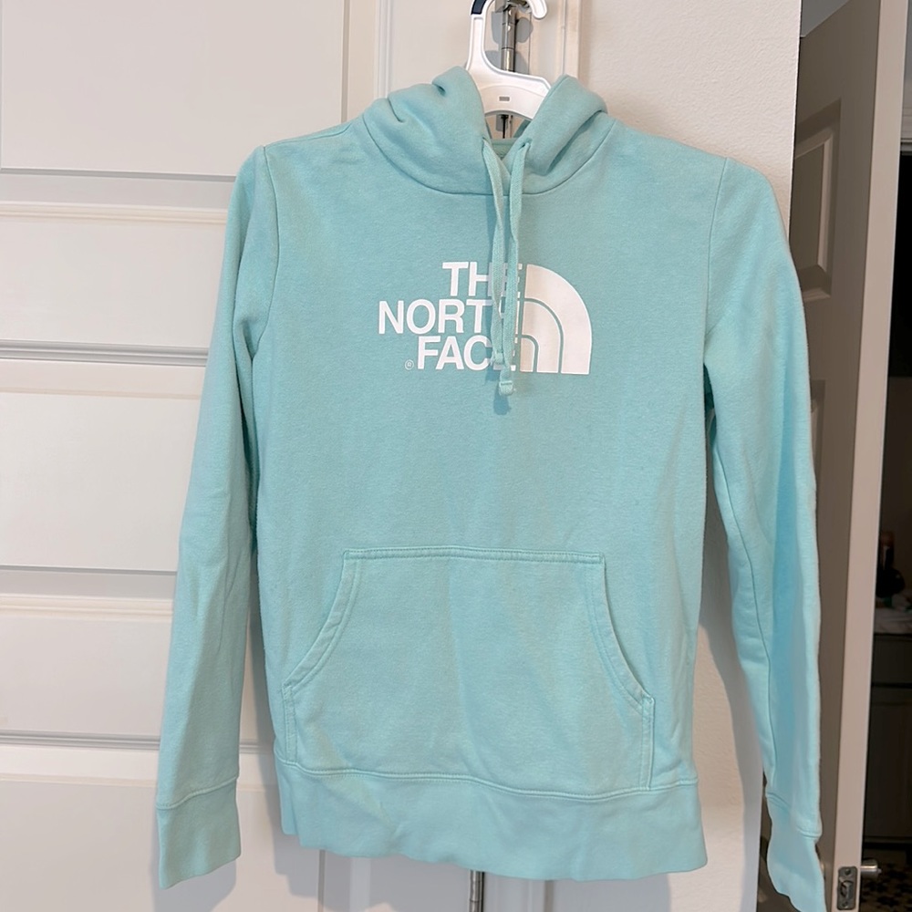 Teal blue Northface hoodie